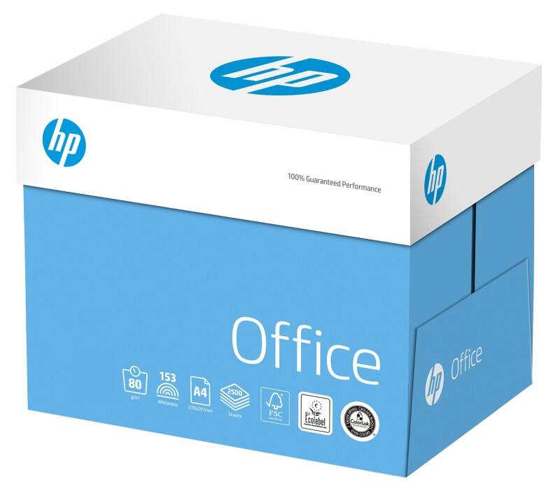 Papier imprimante HP Office A4 80 g/m² Mat Blanc 2500 Feuilles