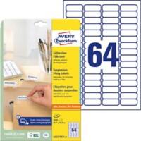 AVERY Zweckform L6021REV-25 Etiketten DIN A4 Weiß 45,7 x 16,9 mm 64 Blatt à 25 Etiketten