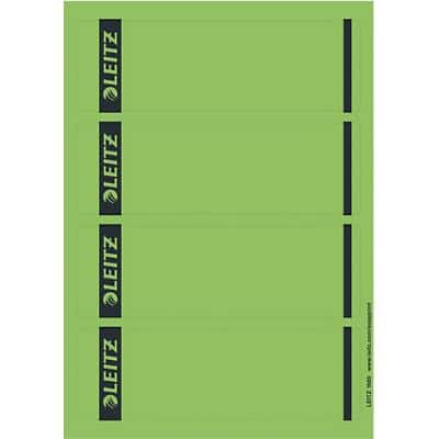 Leitz PC-beschriftbare Selbstklebende Rückenschilder 1685 Für Leitz 1080 Qualitäts-Ordner Grün 62 x 192 mm 100 Stück