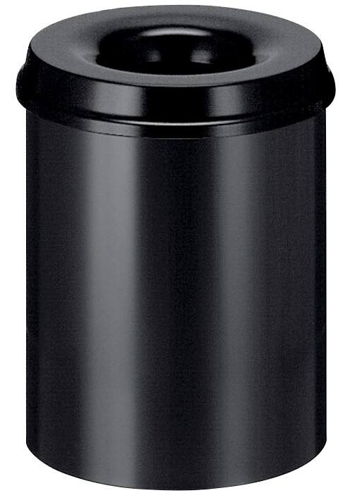 Poubelle anti-feu Vepa Bins 15 L Noir Acier inoxydable