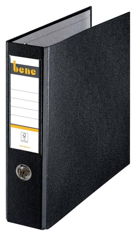 Bene Doppelordner Breit A4 75 mm Schwarz 4 Ringe 292900 PP (Polypropylen) Hochformat