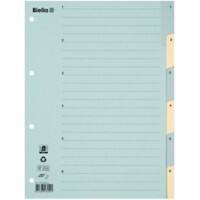 Biella Register 0462446.00 DIN A4 Blau, Gelb 6-teilig Perforiert 1 bis 6 6 Blatt