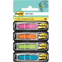 Post-it Index-Haftstreifen Pfeil 1,19 x 4,32 cm Farbig sortiert 4 Stück à 24 Streifen