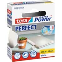 tesa Klebeband extra Power Perfect Weiss 19 mm (B) x 2,75 m (L) Stoff