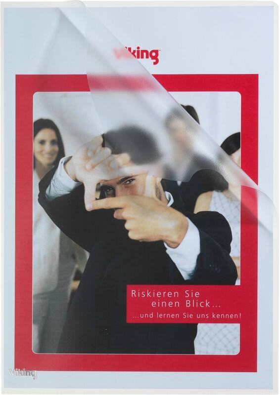 Viking Deluxe Stark Klarsichthülle A4 Genarbt Transparent PP (Polypropylen) 165 Mikron 25 Stück