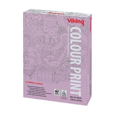 Papier imprimante Viking Colour Print A4 90 g/m² Lisse Blanc 500 Feuilles