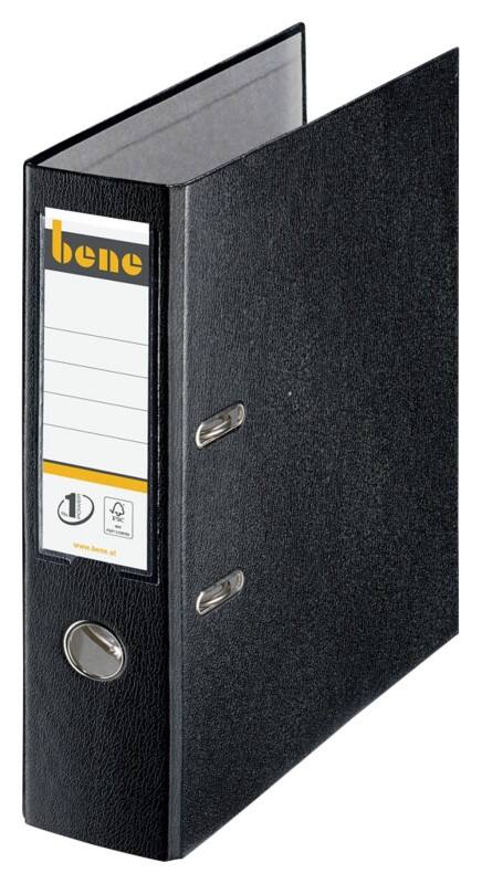 Bene No.1 Power Ordner Breit A4 80 mm Schwarz 2 Ringe 291400 Kunststoff Hochformat