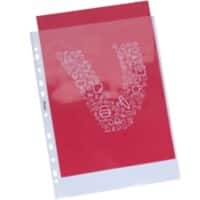 Pochette perforée Office Depot Premium A4 Chrystal claire Transparent 110 microns Polypropylène Ouverture au-dessus 11 perforations 3365249 25 Unités
