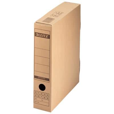 Boîtes d'archivage Leitz Premium 6084 avec couvercle 600 feuilles A4 brun du nature carton 7 x 27 x 32,5 cm