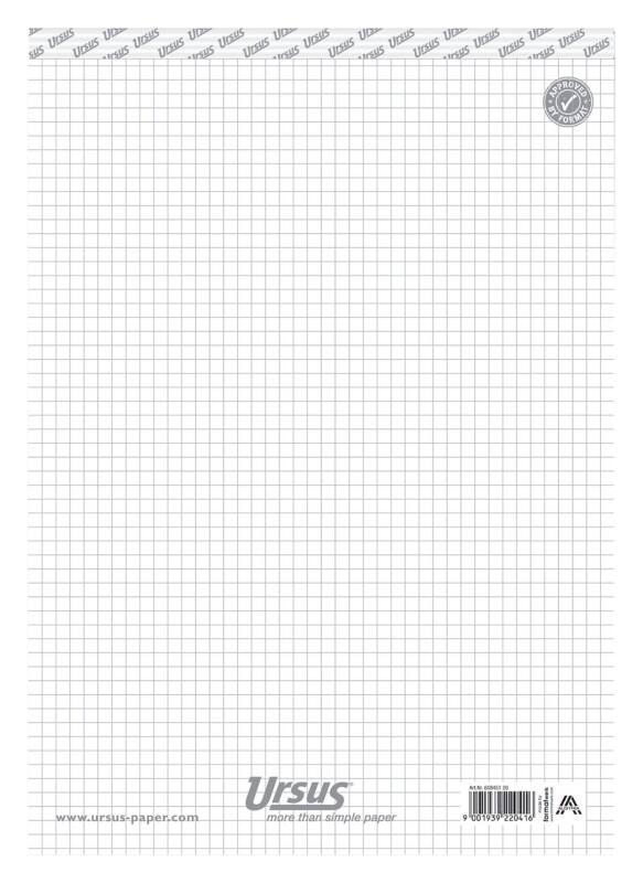 Bloc-notes Ursus Style A4 Quadrillé Agrafé Papier Blanc Perforé 100 pages 10 unités