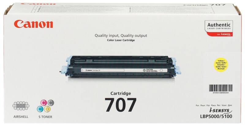 Toner 707Y D'origine Canon Jaune