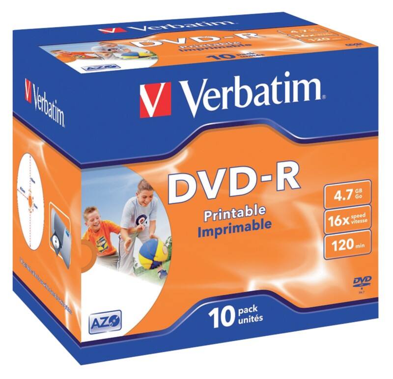DVD-R enregistrable Verbatim 4.7 Go 10 Unités