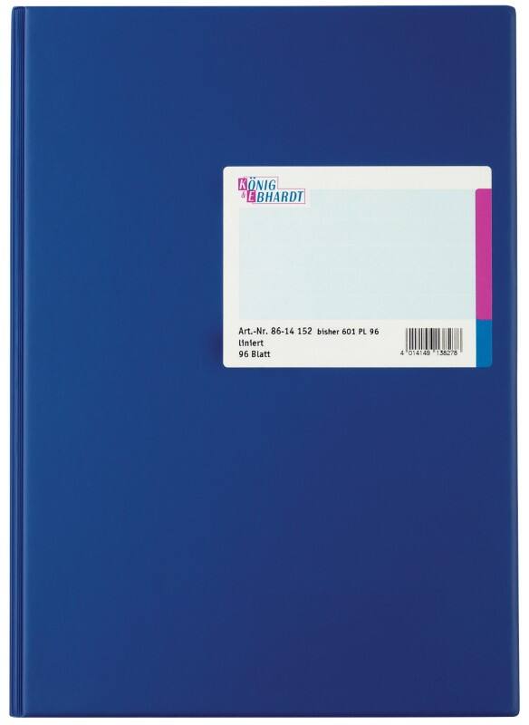 Livre de compte König & Ebhardt Ligné Bleu A4 96 Feuilles