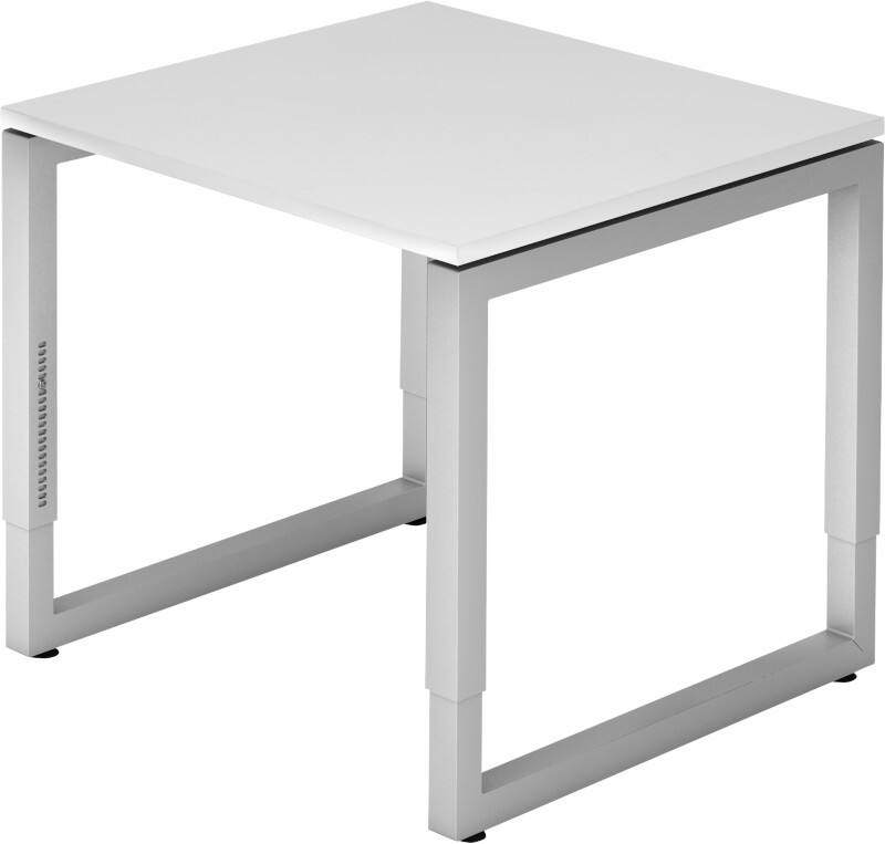 Bureau Hammerbacher R Series VRS Hauteur ajustable Rectangulaire Blanc Joue 800 (L) x 800 (P) x 850 (H) mm Acier, Aggloméré