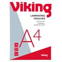 Viking Laminierfolien A4 Matt 75 Mikron (2 x 75) Transparent 100 Stück