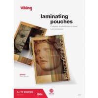 Viking Laminierfolien A3 Glänzend 75 Mikron (2 x 75) Transparent 100 Stück