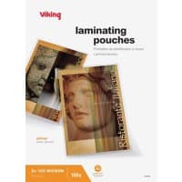 Viking Laminierfolien A3 Glänzend 125 Mikron (2 x 125) Transparent 100 Stück
