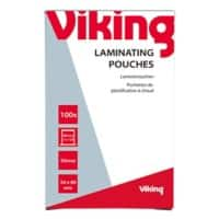 Viking Laminierfolien Visitenkarte & Kreditkarte Glänzend 125 Mikron (2 x 125) Transparent 100 Stück