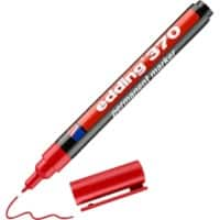 Marqueur permanent edding 370 Ogive 1 mm Rouge Non rechargeable