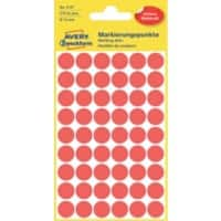 Pastilles autocollantes AVERY Zweckform 3141 Adhésif Rouge 12 x 12 mm 5 Feuilles de 54 Étiquettes