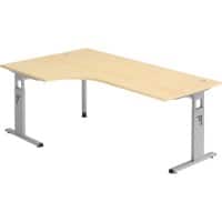 Bureau pied en C Hammerbacher Matrix Ergonomic Érable 2'000 x 1'200 x 850 x 68 - 85 mm