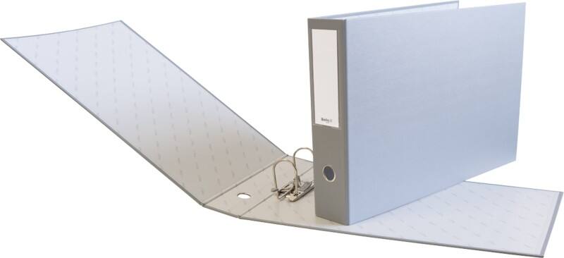 Biella Ordner Breit A3 80 mm Grau 2 Ringe 12035800U Kunststoff Querformat