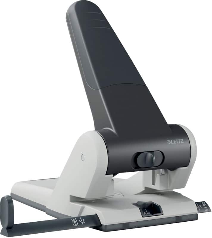 Leitz 2 Löcher Extrastarker Registraturlocher 5180 Metall Powersave 65 Blatt Schwarz