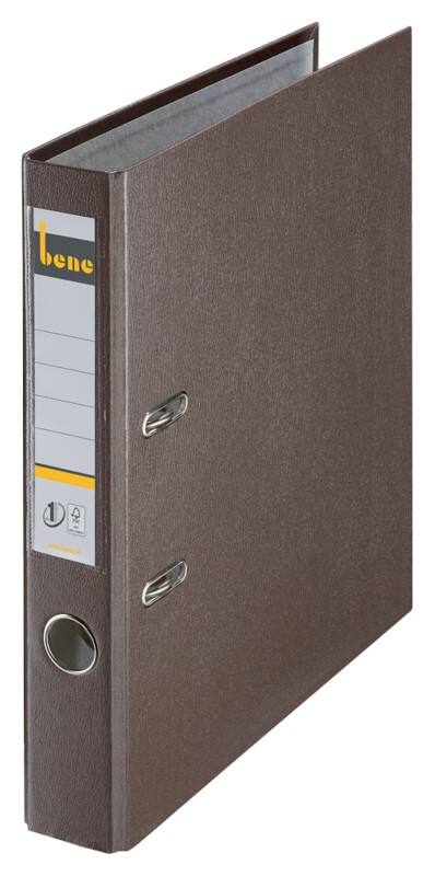 Bene No.1 Power Ordner Schmal A4 52 mm Braun 2 Ringe 291600 Kunststoff Hochformat