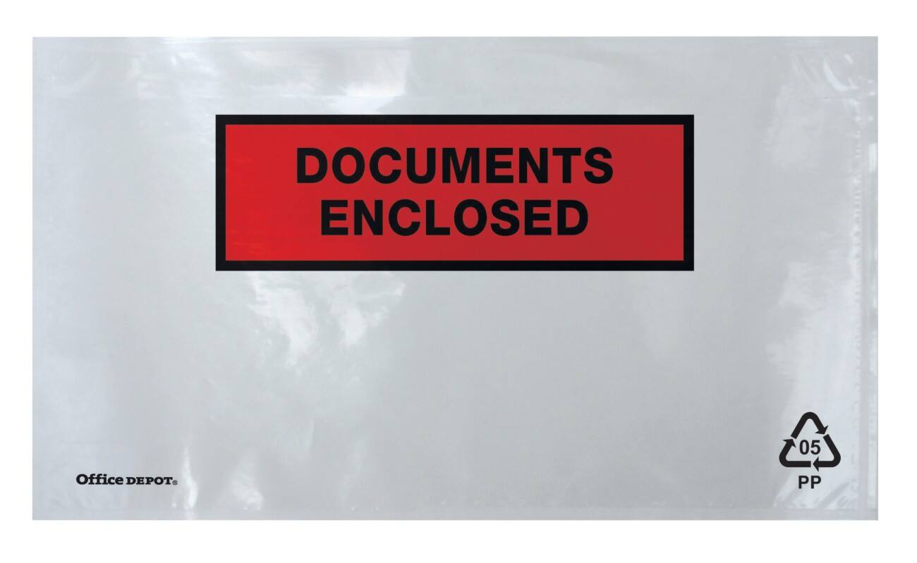 Enveloppes Office Depot Document ci-inclus DL 110 x 220 mm Imprimé 1000 par boîte