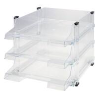 Bac À Lettres helit Brillant Plastique Transparent A4 28,2 x 34,7 x 23,4 cm 3 Unités