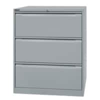 Bisley Hängeregistraturschrank 3 Schubladen Silber 800 x 622 x 1.016 mm