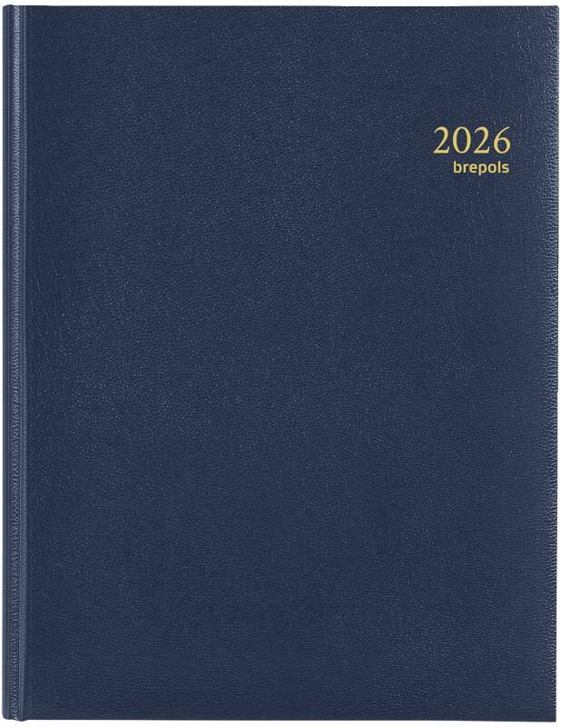 Agenda Brepols Timing Lima 2026 1 Semaine sur 2 pages Allemand, Anglais, Français, Italien, Néerlandais, Espagnol Bleu 0,136,1256,06,6,0