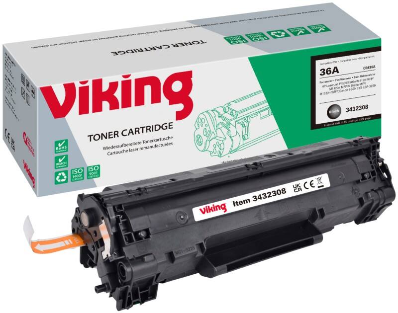 Viking 36A Kompatibel HP Tonerkartusche CB436A Schwarz