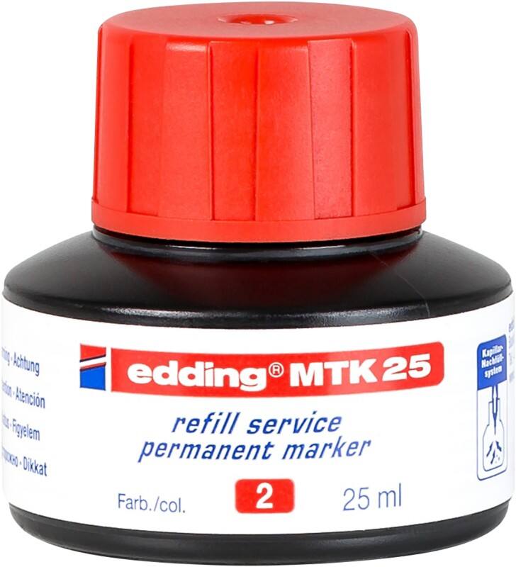 edding Permanentmarker Nachfüllpackung Rot MTK25 25 ml