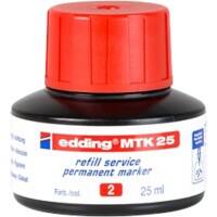 edding Permanentmarker Nachfüllpackung Rot MTK25 25 ml