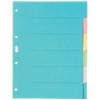 Blanko Register DIN A4 Farbig Sortiert Farbig Sortiert 6-teilig Pappkarton 4 Löcher 6 Sätze