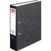 Classeur à levier herlitz MaX.file Nature 80 mm 100 % Carton recyclé 2 anneaux A4 Noir