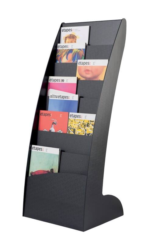 Paperflow Prospektständer 8 Flächen A4 PS (Polystyrol) Schwarz