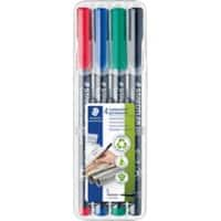 Feutre STAEDTLER Lumocolor 311 Extra Fin Pointe Ronde Assortiment 4 Unités