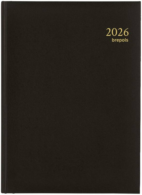 Brepols Euro Terminplaner 2026 Spezial 1 Tag / 1 Seite Deutsch, Englisch, Französisch, Niederländisch, Italienisch, Spanisch Schwarz