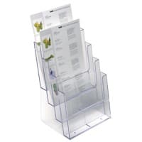 Porte-brochures helit the helpdesk A4 23 (L) x 17 (P) x 34,5 (H) cm Transparent  