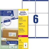 AVERY Zweckform Abziehhilfe QuickPEEL,ultragrip Versandetiketten L7166-100 Selbsthaftend A4 Weiss 99,1 x 93,1 mm 100 Blatt à 6 Etiketten