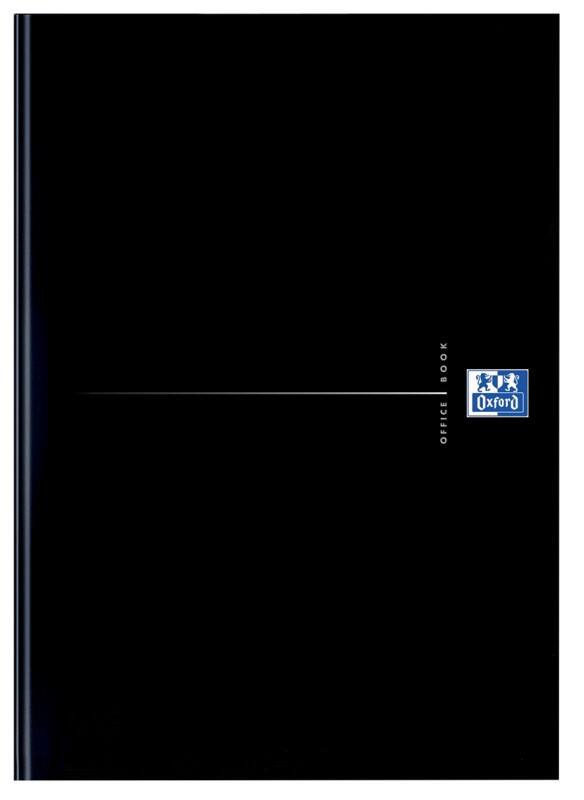 OXFORD Office Essentials Notizbuch A5 Kariert Gebunden Pappe Schwarz  192 Seiten 96 Blatt 