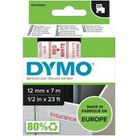 DYMO D1 Beschriftungsband Authentisch 45015 S0720550 Selbsthaftend Rot auf Weiss 12 mm x 7 m