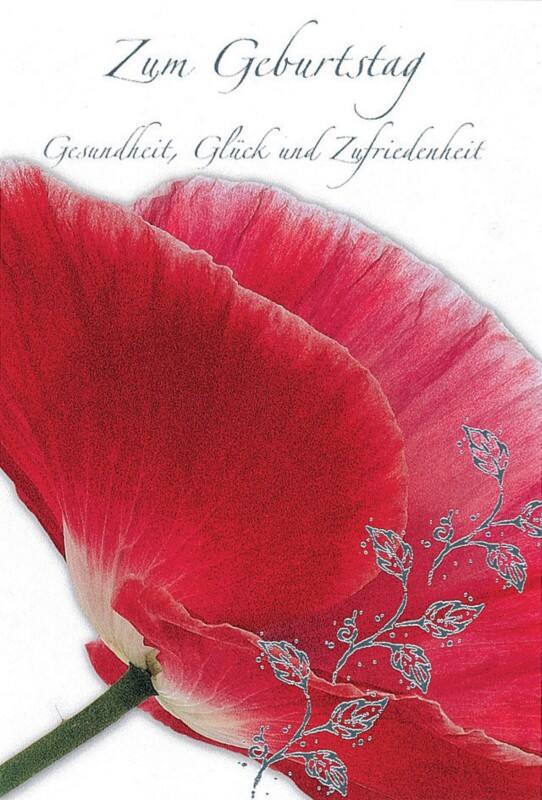 Carte D Anniversaire Bsb Obpacher Coquelicot 11 5 X 17 Cm Special Assortiment 10 Unites Viking Direct Switzerland