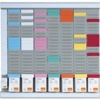 Nobo Midi T-Steckkarten-Büroplaner 48 (B) x 48 (H) cm Metall Silber