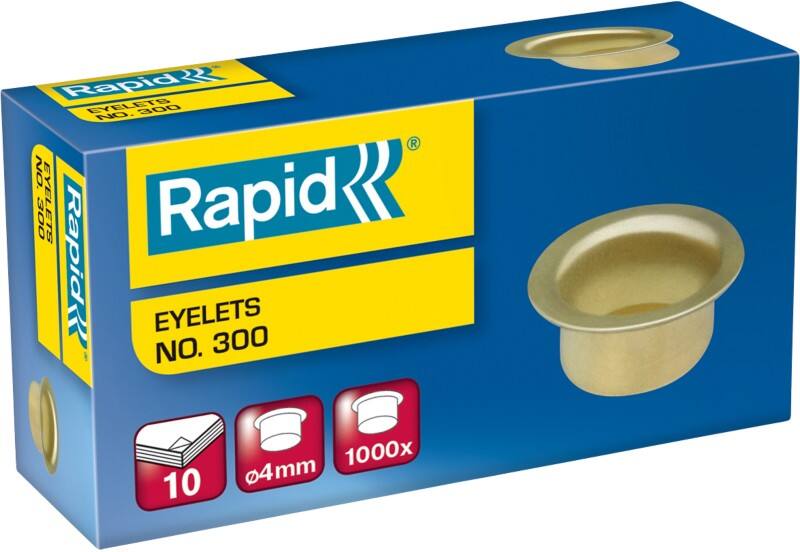 Rapid No.300 Heftösen 4 mm 31073008 Messing Bronze 1000 Stück