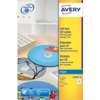 AVERY Zweckform C9660-25 CD-Etiketten DIN A4 Weiß 25 Blatt à 2 Etiketten