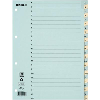 Biella A - Z Register A4 Blau, Gelb 24-teilig Karton 4 Löcher 0462444.00 24 Blatt