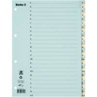 Biella A - Z Register A4 Blau, Gelb 24-teilig Karton 4 Löcher 0462444.00 24 Blatt